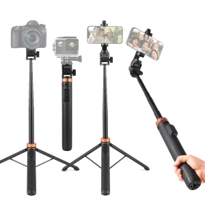"KINGJOY M080 70-inch extendable selfie stick tripod for DSLR and smartphones - CameraStuffKenya's best tripod in Kenya" "Professional aluminum selfie stick tripod with 360° ball head - perfect for vlogging and action filming in Nairobi" "KINGJOY extendable tripod for cameras and phones - top-rated camera accessory at CameraStuffKenya.com"
