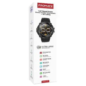 Promate R19 fitness tracker smartwatch with heart rate monitor on wrist - best budget health wearable in Kenya