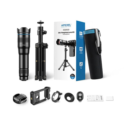 Apexel 36x Telephoto Zoom Lens with Tripod for Smartphones – ideal for mobile photography and camera lens alternatives in Nairobi