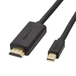 Amazon Basics Mini DP to HDMI male-male cable connecting DSLR to 4K monitor for action filming in Kenya