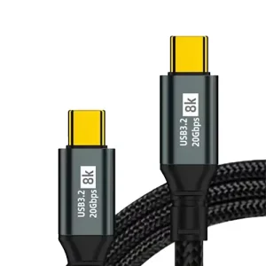 USB3.2 Thunderbolt PD 8K Video 20Gbps PD 100W Type C USB-C Cable Kenya - High-speed data transfer cable for DSLR cameras, GoPro, and MacBook Pro at CameraStuff Kenya