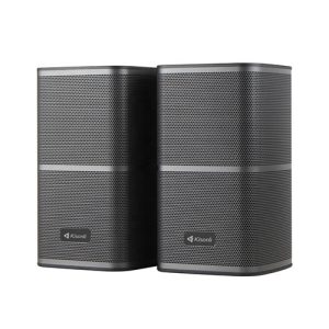 Kisonli Bluetooth and Wired Computer Speakers black set, showing the clean design and USB power feature, price in Kenya.