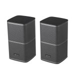 Kisonli Bluetooth and Wired Computer Speakers black set, showing the clean design and USB power feature, price in Kenya.