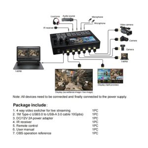 4 Channel HDMI Live-Stream Video Switcher for multi-camera production at Camera Stuff Kenya.
