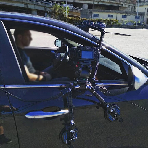 Camtree G-51 Gripper Campod Suction Cup Car Mount rigged on a vehicle hood at Camera Stuff Kenya.