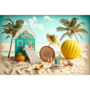 Beach Vacay Photography Background for tropical-themed studio shoots at Camera Stuff Kenya.