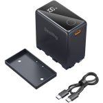 SmallRig L-Series/NP-F970 USB-C Camera Battery (Black) with OLED display for professional video.