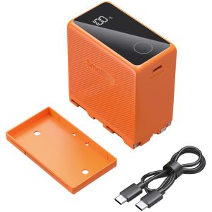 SmallRig L-Series/NP-F970 USB-C Rechargeable Camera Battery (Orange) at Camera Stuff Kenya.