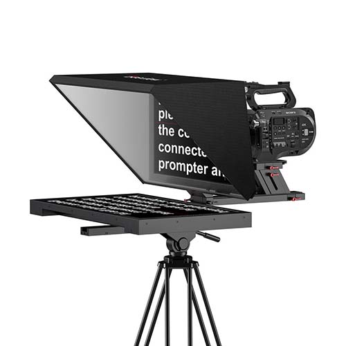 Desview DT20 Dual-Screen 20 inch Teleprompter Kit Kenya with two synchronized displays for interviewer and guest prompting