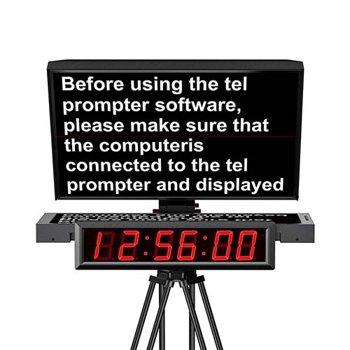 Desview DT20 Dual-Screen 20 inch Teleprompter Kit Kenya with two synchronized displays for interviewer and guest prompting