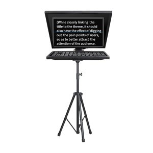 Desview T15 Set with 15" Self-Reversing Teleprompter and high-brightness monitor for studio use.