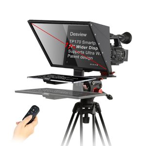 Desview TP170 Portable Teleprompter Kenya with professional beamsplitter glass for smartphones and tablets