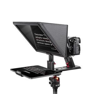 Desview T12S 12.9 inch Portable Teleprompter Kenya with large beamsplitter glass for tablets and smartphones