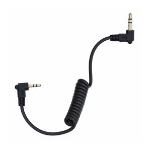 3.5mm TRS to TRS coiled angled audio cable for cameras, microphones, and mobile devices in Kenya