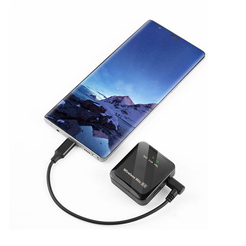 3.5mm TRS to USB-C angled adapter cable Kenya for microphone recording