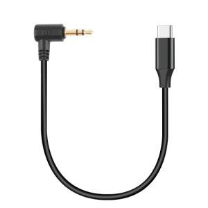 3.5mm TRS to USB-C angled adapter cable Kenya for microphone recording