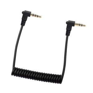 Essential camera accessories for smartphone audio recording in Nairobi 3.5mm TRS to TRRS Coiled Angled Audio Adapter Cable
