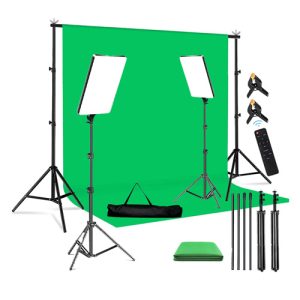 LED Video 2-Light Kit with Background Stand and Backdrop in Kenya