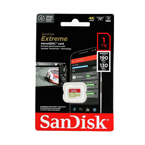 SanDisk 1TB Extreme UHS-I microSDXC memory card with SD adapter at Camera Stuff Kenya in Nairobi