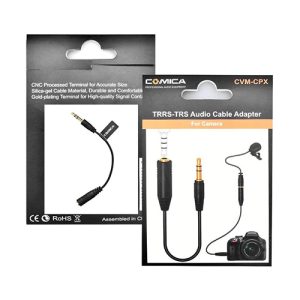 Comica Audio CPX 3.5mm TRS to TRRS adapter cable for microphones, cameras, and smartphones in Kenya