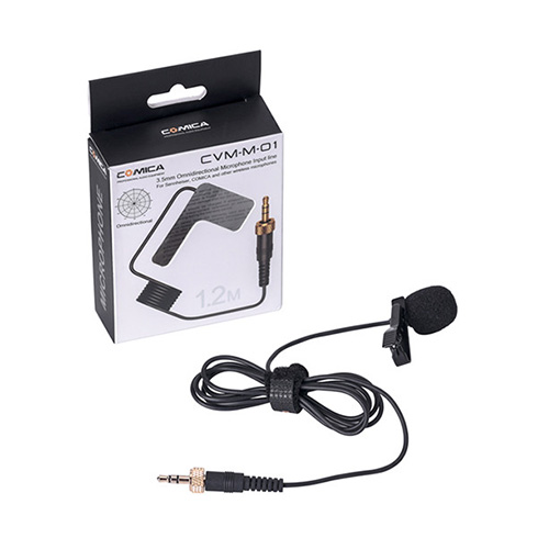 Comica M-O1 Omnidirectional Lavalier Microphone with 3.5mm locking connector