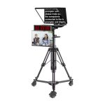 Desview DT24-M Dual-Screen High-Bright Teleprompter with 24-inch monitors for studios.