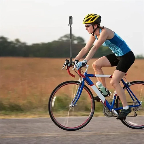 Professional Motorcycle Handlebar Mount for Action Cameras on a bike in Nairobi. Motorcycle handlebar mount for GoPro and Insta360 in Kenya Heavy-duty Motorcycle Handlebar Mount for Insta360 and GoPro cameras.