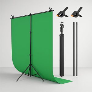 Portable T-Shape Photography Background and Stand with Green Screen for Kenyan creators.