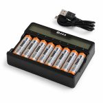 8 Bay Smart LCD Battery Charger with 8 AA Rechargeable Batteries in Kenya