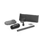 BOYA shotgun microphone BY-PVM3000S mounted on a camera
