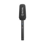 BOYA shotgun microphone BY-PVM3000S mounted on a camera