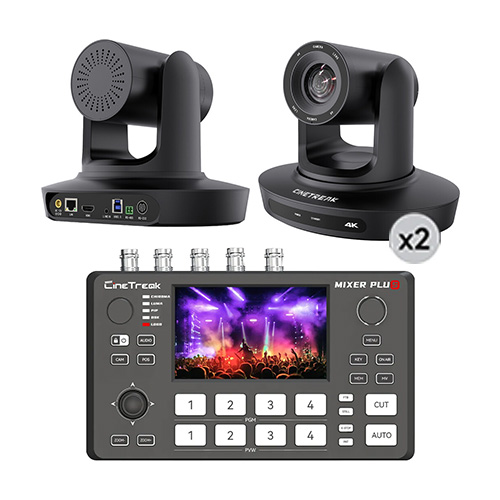 4K PTZ camera Kenya — CineTreak CT-P20H with C2S video switcher kit