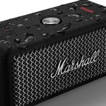 Marshall Emberton II speaker in black and steel displayed with camera gear at Camera Stuff Kenya